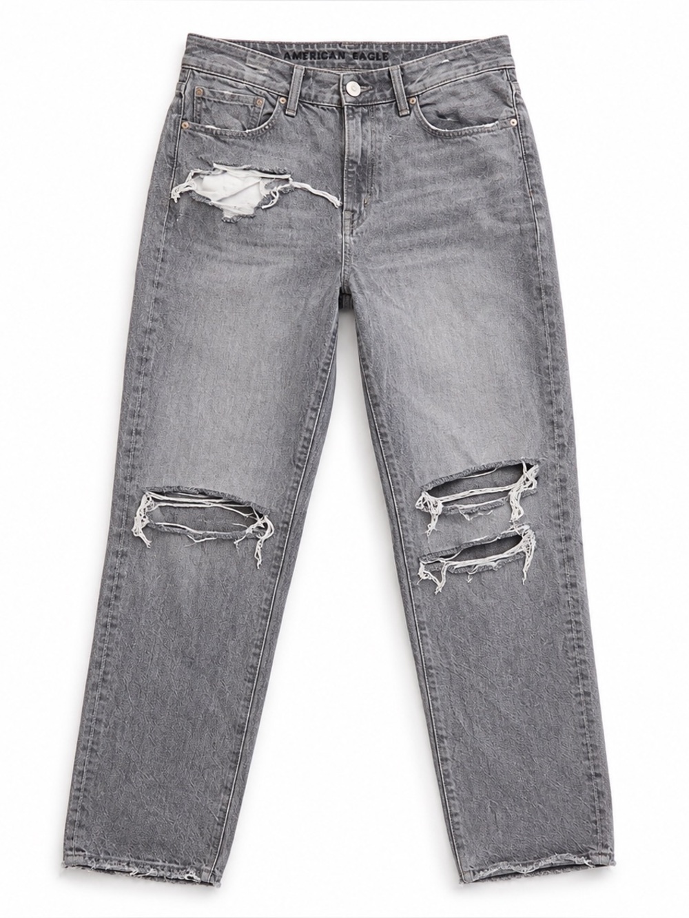 American Eagle distressed straight leg, size 8 X-Long